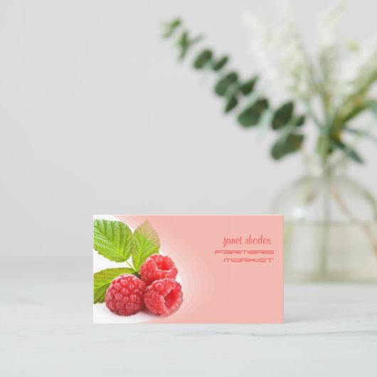 Carte De Visite Framboise fraîche (Debout devant)