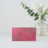 Carte De Visite Framboise parisienne + tourbillon d'argent rustiqu (Debout devant)