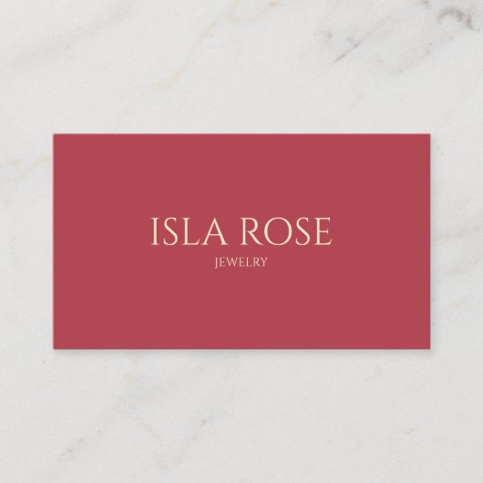 Carte De Visite Framboise rose et crème (Devant)