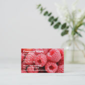 Carte De Visite Framboises délicieuses (Debout devant)