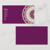 Carte De Visite Framboises et kaléidoscope crème (Devant / Derrière)