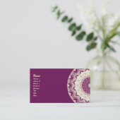 Carte De Visite Framboises et kaléidoscope crème (Debout devant)