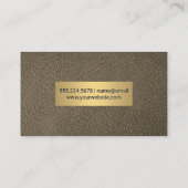 Carte De Visite Frame en cuir Sepia et or métallique (Dos)
