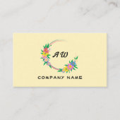 Carte De Visite Frame Floral Hippie, Floral (Devant)