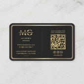 Carte De Visite Frame Frame Black Gold Design (Dos)