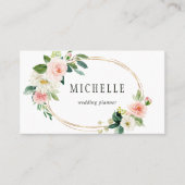 Carte De Visite Frame Or Oval Blush Bloom (Devant)