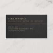 Carte De Visite Framing Contractor Hard Hat Professional (Dos)