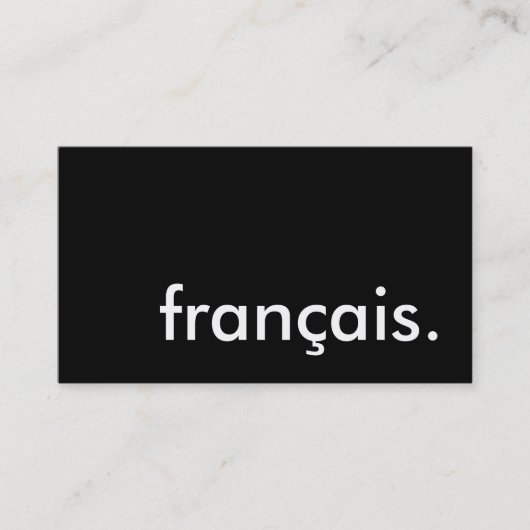 Carte De Visite français. (Devant)