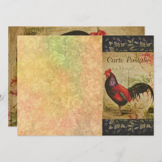 Carte de visite français de carte postale (Devant / Derrière)