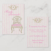 Carte de visite français vintage d'antiquités de (Devant / Derrière)