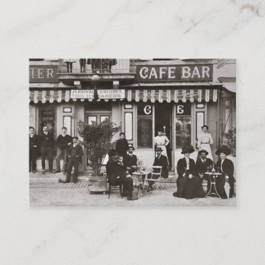 Carte de visite français vintage de café de (Devant)