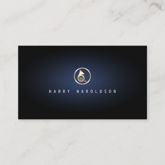 Carte De Visite Française Horne Icône Blue Glow Music (Devant)