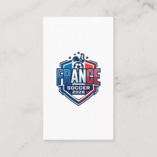 Carte De Visite France Football 2026 Football Gras Pays Typographi