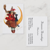 Carte De Visite Frances Brundage : Sorcière sur la lune de (Devant / Derrière)