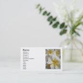 Carte De Visite Frangipani hawaïen (Debout devant)