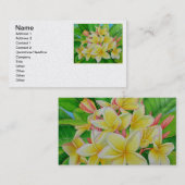 Carte De Visite Frangipani hawaïen (Devant / Derrière)