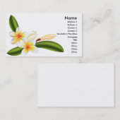 Carte De Visite frangipani ou fleur de plumeria (Devant / Derrière)