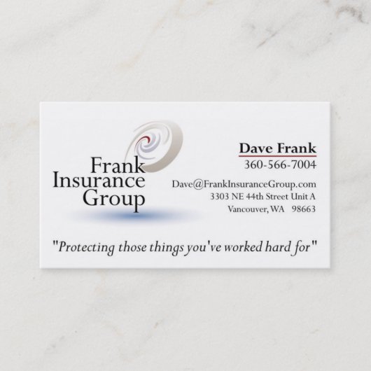 Carte De Visite FrankInsuranceGroup 2 (Devant)
