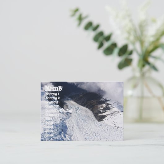 Carte De Visite Franz Josef Glacier Vue aérienne, Nouvelle-Zélande (Debout devant)