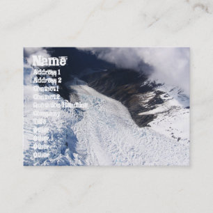 Carte De Visite Franz Josef Glacier Vue aérienne, Nouvelle-Zélande