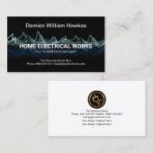 Carte De Visite Frappant éclair Vagues électriques Électricien (Devant / Derrière)