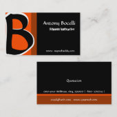 Carte De Visite Frappe à la mode audacieuse professionnelle (Devant / Derrière)