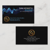 Carte De Visite Frappe Bleu Éclair Accueil Réparations Électricien (Devant / Derrière)