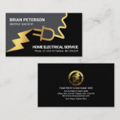 Carte De Visite Frappe éclair de bougie électrique Gold (Devant / Derrière)