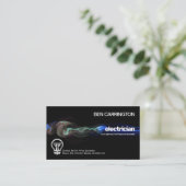 Carte De Visite Frappe éclair électrique stupéfiante Électricien (Debout devant)