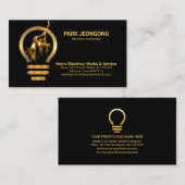 Carte De Visite Frappe éclair or Lightbulbe (Devant / Derrière)