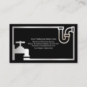 Carte De Visite Frappe Retro Pipe Faucet Frappe Bordure Plumbing (Dos)