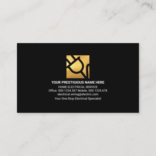 Carte De Visite Frapper Favy Électrique Éclair Câblage (Dos)