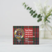 Carte De Visite Fraser Lovat Tartan & Badge (Debout devant)