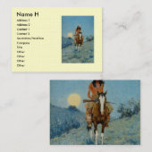 Carte De Visite Frederic Remington's The Outlier 1909 (Devant / Derrière)