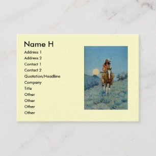 Carte De Visite Frederic Remington's The Outlier 1909