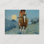 Carte De Visite Frederic Remington's The Outlier 1909 (Dos)
