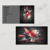 Carte De Visite Free Vector Musical Theme Tendance (Devant / Derrière)