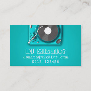 Carte De Visite Freelance DJ Disk Jockey partie musique rétro