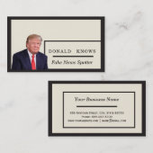 Carte De Visite Freelance Trump (Devant / Derrière)