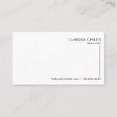 Carte De Visite Freelancer Formellement Minimaliste Simple Qr Code (Devant)