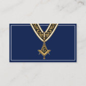 Carte De Visite Freemason Freemasonry Symbol Masonic Blue Gold (Dos)
