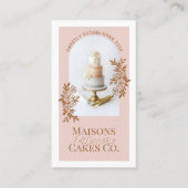 Carte De Visite French Bakery Hand Drawn Cupcake Pastry Cake Photo (Devant)