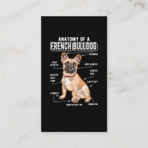 Carte De Visite French Bulldog Anatomie Drôle Chien