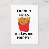 Carte De Visite French Fries Fast Food Restaurant French Fries (Devant)