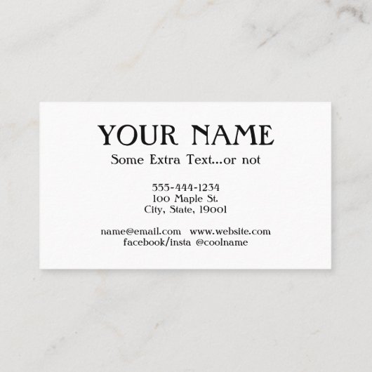 Carte De Visite French Language Lessons Business Cards (Dos)