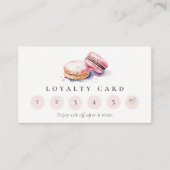 Carte De Visite French Macarons Bakery 6 Punch Loyalty Card (Devant)