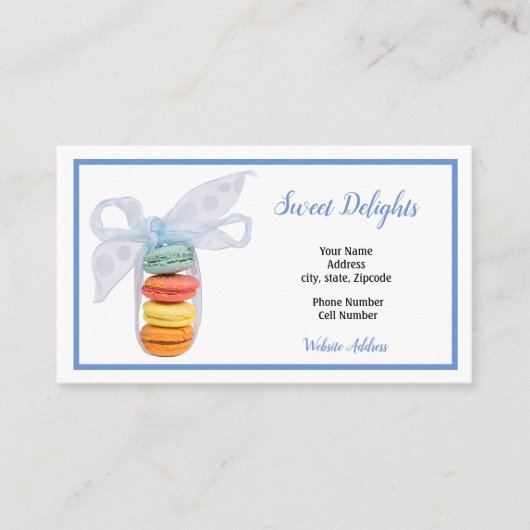 Carte De Visite French Macaroons (Devant)