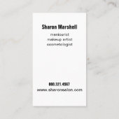 Carte De Visite French Nails Manicurist Salon de beauté Spa (Dos)