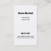 Carte De Visite French Nails & Orchidées Manucure Pedicure Salon (Dos)