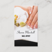 Carte De Visite French Nails & Orchidées Manucure Pedicure Salon (Devant)